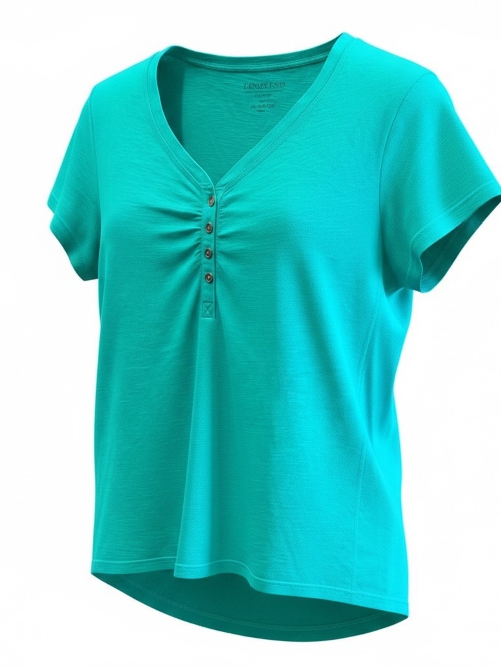 Bright Teal XL Short Sleeve Top by Faded Glory